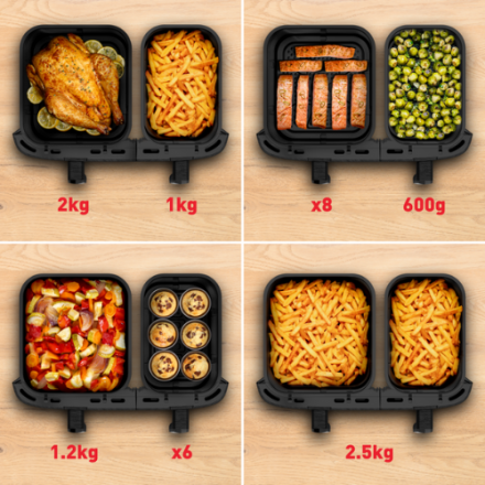 Kuumaõhufritüür Tefal Dual Easy Fry XXL